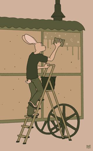 thumbnail of 'cleaning' piece